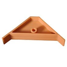 2-5/8" x 2-5/8" Corner Brace with Boss and Lip/No Tabs, Beige