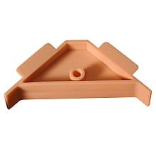 2-1/2" x 2-1/2" Corner Brace with Boss/Lip and Horizontal Tabs