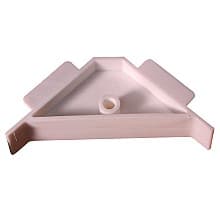2-1/2" x 2-1/2" Corner Brace with Boss/Lip and Horizontal Tabs