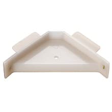 T-413 2-1/2" x 2-1/2" Corner Brace with Horizontal Tabs/No Boss or Lip, Natural