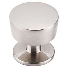 1-3/16" Nouveau III Flat Top Knob, Brushed Satin Nickel