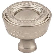1-5/16" Edwardian Beaded Knob, Brushed Satin Nickel