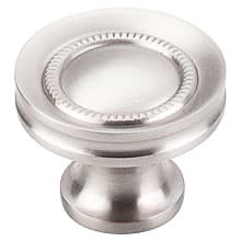 1-1/4" Asbury Button Faced Knob, Brushed Satin Nickel