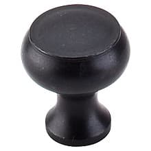 1-1/8" Normandy Round Knob, Patina Black