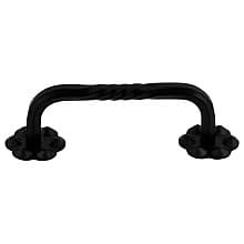 3-5/32" Normandy Thin Twist D-Pull, Patina Black