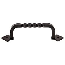 4-3/4" Normandy Fixed Norman Crest Pull, Patina Black