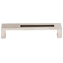 5" Sanctuary II Modern Metro Stainless Steel Slot Pull, Brushed Stainless Steel, 5-3/8" Length