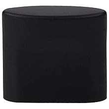 1-1/4" Sanctuary Small Oval Slot Knob, Flat Black