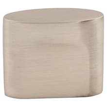 1-1/4" Sanctuary Oval Slot Knob, Brushed Satin Nickel