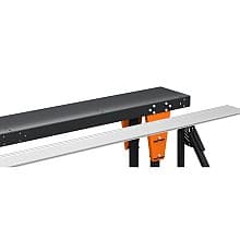 TigerStop TABNR20-T Solid Material Handling Table with 10 Degree Tilted Brackets 22' L x 14.44" W