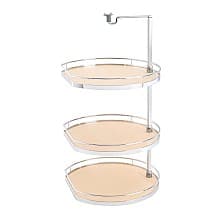 19-5/8&quot; TWISTER 3-Tray Arena Classic Shelf Set for Corner Wall Cabinets, 38&quot; - 42-1/4&quot; Height