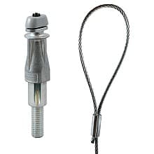 Adjustable Wire Hanger #3 with 3/8" Stud Side Exit Wire Grip/Looped 1/8" Cable