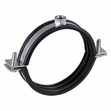 25mm Rubber Lined Zinc Plated Bolted Clip Head with 3/8" Port