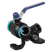 Wall Mounted Drop End with 25mm Ball Valve/Double 1/2" Port for Compressed Air