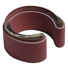 6" x 89" 120 Grit Sanding Belt, Aluminum Oxide on X-Weight Cotton