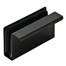 Strike Plate for Glass Doors Pull Style, Black