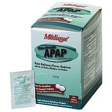 Medique Extra Strength APAP Acetaminophen Pain/Fever Relief Tablet (250/Box)