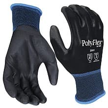 Nylon/Polyurethane Palm Coated Gloves, Black