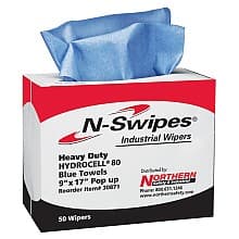 N-Swipes® Heavy-Duty Industrial Wiper, Blue, 9" x 17" (50/Box)