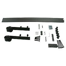 Face Mount Barn Door Hardware Kit, Matte Black Finish