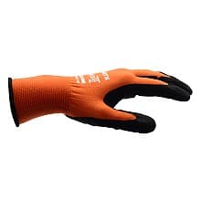 Tigerflex Light Nylon Nitrile Foam Coated Gloves, Orange/Black