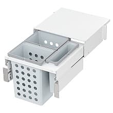 WASH Space XX Triple 31QT/10QT Under-Drawer Hamper System for 21" Cabinet Opening, White