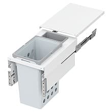 WASH Space XX Double 31QT/1.5QT Under-Drawer Hamper System for 13-1/2" Cabinet Opening, White
