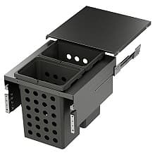 WASH Space XX Double 35QT Full Height Hamper System for 19-1/2" Cabinet Opening