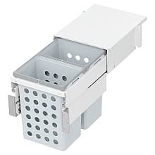 WASH Space XX Double 31QT Under-Drawer Hamper System for 15" Cabinet Opening, White