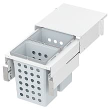 WASH Space XX Double 31QT Under-Drawer Hamper System for 18" Cabinet Opening, White