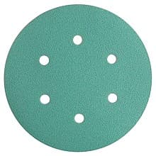 6" Hook & Loop 120 Grit 9 Holes Sanding Disc for Solid Surface (100/Box)