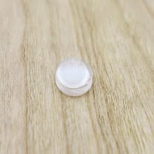 1/64" Diameter Hemispherical Door Bumper, Clear, 0.8" High, Hard, 75/Sheet