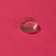 0.4" Rubber Door Bumpers, Clear, Cylindrical, 40 per Sheet
