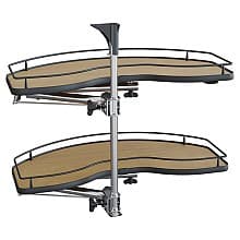 2-Tier Scalea Blind Corner Pull-Out with Soft-Closing for 21" Cabinet Opening, Maple
