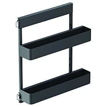 10.05" 2-Tier Planero Base Cabinet Organizer with Soft-Closing for 12" Cabinet Opening, Carbon Steel Gray, 30.5" High