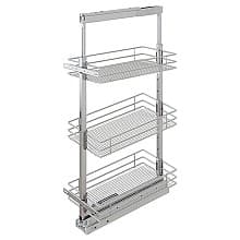 47.25" 3-Shelf Saphir Pantry Pull-Out with Soft-Closing, Platinum