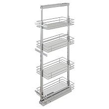 67" 4-Shelf Saphir Pantry Pull-Out with Soft-Closing, Platinum