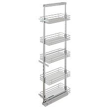 76.75" 5-Shelf Saphir Pantry Pull-Out with Soft-Closing, Platinum