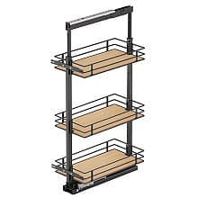 47.25" 3-Shelf Scalea Pullout Pantry with PAM and Soft-Closing, Maple
