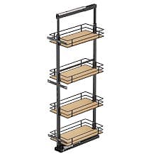 57" 4-Shelf Scalea Pullout Pantry with PAM and Soft-Closing, Maple