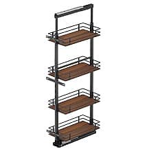 57" 4-Shelf Scalea Pullout Pantry with PAM and Soft-Closing, Walnut