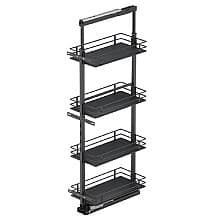 67" 4-Shelf Scalea Pullout Pantry with PAM and Soft-Closing, Carbon Steel Gray