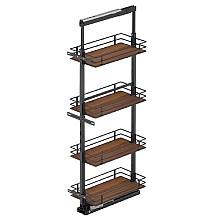 67" 4-Shelf Scalea Pullout Pantry with PAM and Soft-Closing, Walnut