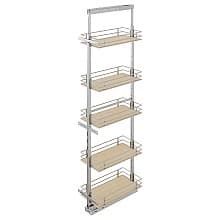 76.75" 5-Shelf Scalea Pantry Pull-Out with Soft-Closing, Maple