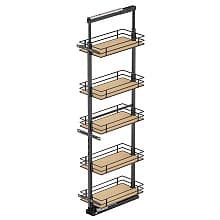 76.75" 5-Shelf Scalea Pullout Pantry with PAM and Soft-Closing, Maple