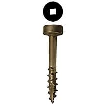 #7 x 1" Modified Pan Head Face Frame/Pocket-Hole Screw, Square Drive Coarse Thread and Type 17 Auger Point, Lubricated, Box of 10 Thousand by Wurth