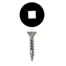 #6 x 1/2" Flat Head Hinge/Drawer Slide Screw, Square Drive Coarse Thread and Regular Point, Zinc, Box of Thousand by Wurth