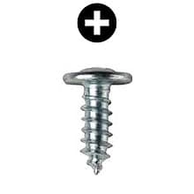 #8 x 7/16" Truss Head Hinge/Drawer Slide Screw, Phillips Drive Standard Thread and Sharp Point, Zinc, Box of 1 Thousand by Wurth