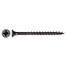 1-1/4" x 8 Flat Head Phillips/Square Drive Assembly Screw, Coarse Thread with Nibs and T17 Auger Point, Zinc, Box of 9 Thousand