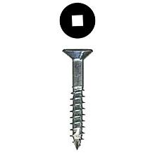 Wurth Flat Head Assembly Screws, Square Drive Coarse Thread with Nibs and Type 17 Auger Point